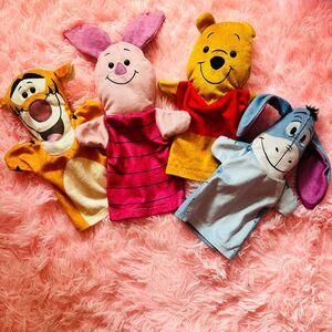 Melissa and Doug Winnie the Pooh Tigger Piglet Eeyore Plush Hand Puppets Disney